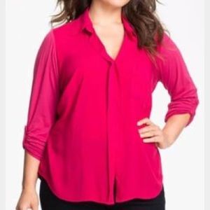 Splendid Popover Handkerchief Hem PlusSize